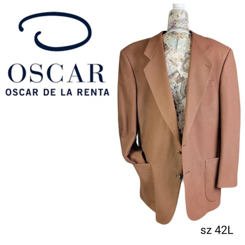 Oscar De La Renta Vintage Brown Lightweight Blazer 2 Button Jacket Coat